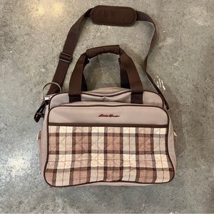 ✨ Eddie Bauer Plaid Overnight Travel/Diaper Bag